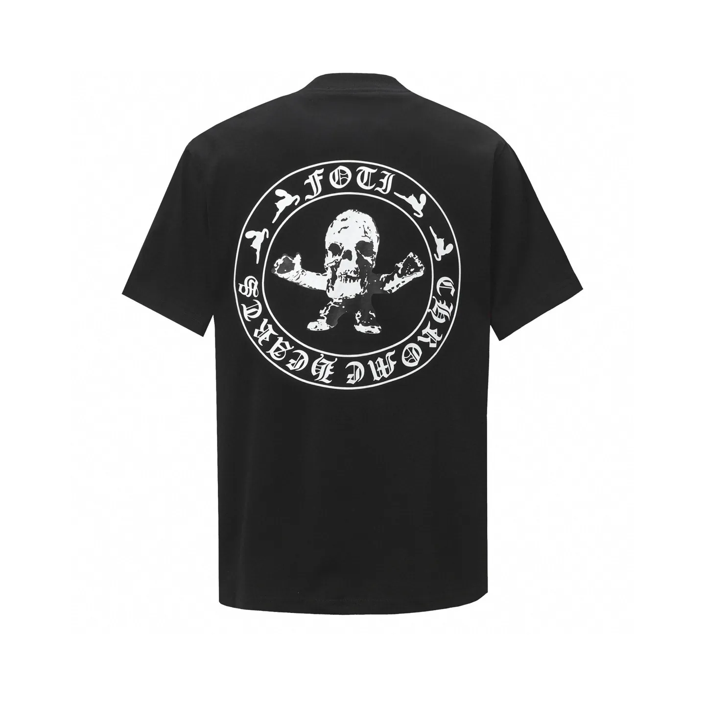 🅿️160 Chrome hearts ch Chrome hearts little monster printed short-sleeved t-shirt. Large version. Loose and stylish. Low version, slim and long version, upper body and crotch pull. 100% commitment: top quality, not fast food. The highest version on the market. Top quality, 280g, 26 counts of custom-dyed double yarn cotton, same style for men and women, complete with three standards. Color: black, white Size: XS-L
